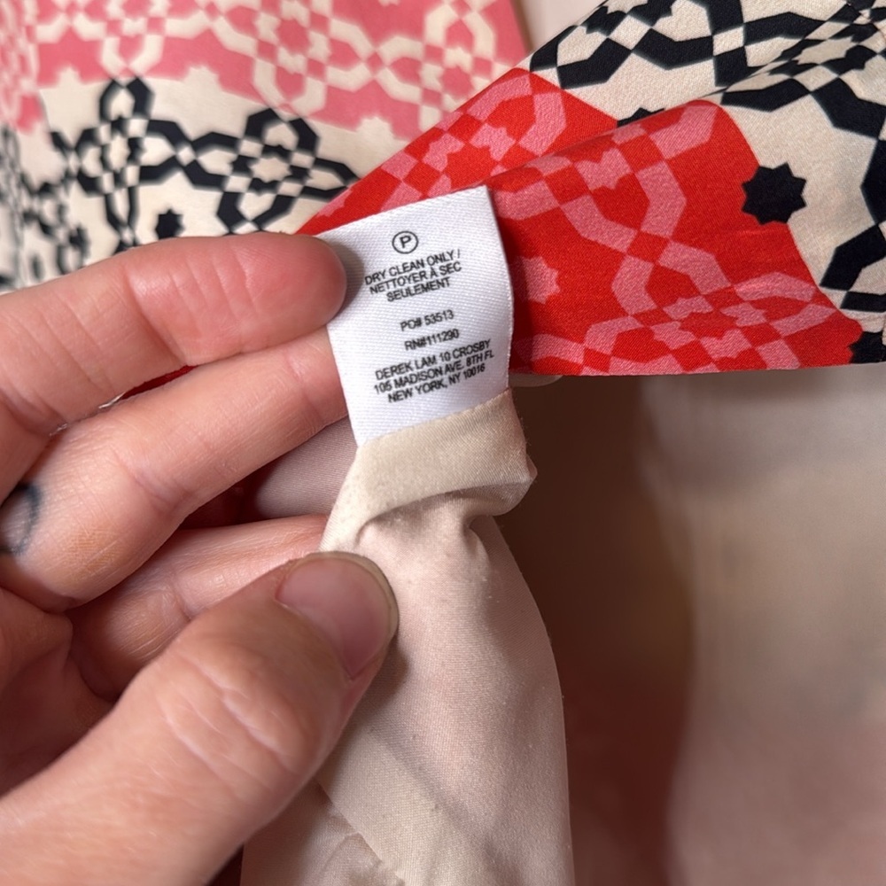 Derek Lam 10 Crosby 100% Silk Carnation V-Neck Dress‎ - 6 - Picture 11 of 12